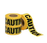 LEDSone 3 Rolls Hazard Tape Black And Yellow 50m Caution Safety Warning Police Quarantine Tapes High Visibility Non Adhesive Barrier for Construction Sites Halloween Party Decor Crime Scene Props