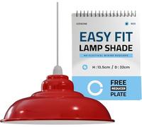 LEDSone 32cm Light Shade Ceiling - Modern Red Lampshade for Ceiling Lights