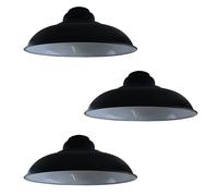 LEDSone 32CM Metal Ceiling Lamp Shade, Easy Fit Pendant Light for Bedroom, Hallway, Cafe, Restaurant, Modern Industrial Light Fixture, Stylish Pendant for Home & Commercial Spaces.3 Pack