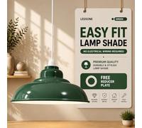 LEDSone 32CM Metal Ceiling Lamp Shade, Easy Fit Pendant Light for Bedroom, Hallway, Cafe, Restaurant, Modern Industrial Light Fixture, Stylish Pendant for Home & Commercial Spaces. (Green)