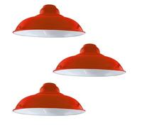 LEDSone 32CM Metal Ceiling Lamp Shade, Easy Fit Pendant Light for Bedroom, Hallway, Cafe, Restaurant, Modern Industrial Light Fixture, Stylish Pendant for Home & Commercial Spaces.3 Pack