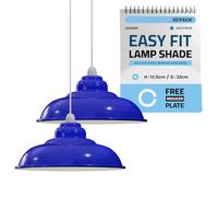 LEDSone 32CM Metal Ceiling Lamp Shade, Easy Fit Pendant Light for Bedroom, Hallway, Cafe, Restaurant, Modern Industrial Light Fixture, Stylish Pendant for Home & Commercial Spaces.2 Pack