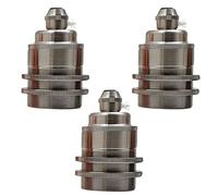 LEDSone 3PCS Vintage Retro Bulb Socket Lamp Holder Industrial Edison E27 Bulb Light Socket for DIY Pendant Light Wall Light Suitable for Lampshades (Satin Nickel, Pack 3)