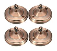 LEDSone 4 Pack Copper Vintage Single Out Ceiling Rose Hook Plate for Light Fitting Chandelier, 108mm Metal Antique Side Fitting Ceiling Plate with Accessories for Ceiling and Wall Lamp
