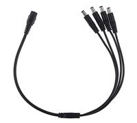 LEDSone 4 Way Splitter Cable 12V 5.5mm Heaphone Splitter Female to 2 Dual 5.5mm Male Cable Audio Mic Splitter Cable Compatible with Speaker Laptop CCTV Camera