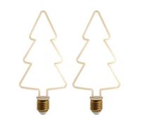 LEDSone 4W 8W E27 Retro LED Edison Bulb 220V-240V Vintage Soft Filament Bulb Holiday Night Light Christmas Home Decor Halloween Lights (Tree Shape, 2 Pack)