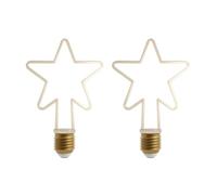 LEDSone 4W 8W E27 Retro LED Edison Bulb 220V-240V Vintage Soft Filament Bulb Holiday Night Light Christmas Home Decor Halloween Lights (Star Shape - 8W, 2 Pack)