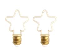 LEDSone 4W 8W E27 Retro LED Edison Bulb 220V-240V Vintage Soft Filament Bulb Holiday Night Light Christmas Home Decor Halloween Lights (Star Shape - 4W, 2 Pack)