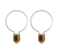 LEDSone 4W 8W E27 Retro LED Edison Bulb 220V-240V Vintage Soft Filament Bulb Holiday Night Light Christmas Home Decor Halloween Lights (Round Shape, 2 Pack)