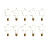 LEDSone 4W 8W E27 Retro LED Edison Bulb 220V-240V Vintage Soft Filament Bulb Holiday Night Light Christmas Home Decor Halloween Lights (Star Shape - 8W, 10 Pack)