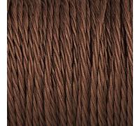 LEDSone 5 Meter Vintage 3 Core Twisted Electric Cable Fabric Covered Wire Italian Braided 0.75 mm Electrical Cable Flexible Wire for Lighting Other Appliances