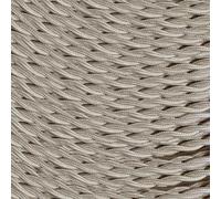 LEDSone 5 Meters Cream Colour Vintage Braided Cable 2 core Antique Twisted Woven Silk Lighting Cable Flexible Fabric Wire, DIY Electrical Cord 0.75mm (Cream)