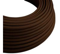 LEDSone 5 Meters Dark Brown Vintage Colour Braided Flexible Cable 3 Core Round Fabric Electrical Cable Wire for Multiple uses in Lamps Old Antique Lamp Pendants Lights