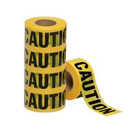 LEDSone 5 Rolls Hazard Tape Black And Yellow 50m Caution Safety Warning Police Quarantine Tapes High Visibility Non Adhesive Barrier for Construction Sites Halloween Party Decor Crime Scene Props