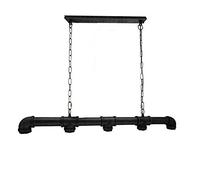 LEDSone 5 Way Industrial Pipe Pendant Light Vintage Ceiling Fixture Adjustable Hanging Lamp with E27 Base for Kitchen Island, Dining Room, Bar, Living Room, Farmhouse Décor