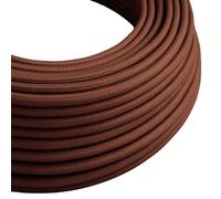 LEDSone 5M/16FT 3 Core Brown Antique Wire Braided Woven Cable, 3 Conductors 18 Gauge, Flexible Lighting Cord Cloth Covered Electrical Antique Cable, Modern Cloth Covered Vintage Fabric Wire