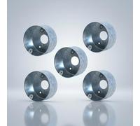 LEDSone 5Pcs 20mm Conduit Loop in Box Electrical Wiring System Galvanized Metal Terminal Box for Industrial and Commercial Conduit Lighting, Easy Installation Loop in Junction Box