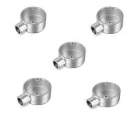 LEDSone 5Pcs 20mm Galvanized Circular Conduit Box 1 Way Intersection Terminal Circular Box Galvanized Metal with Female Thread for Electrical Wiring, Ideal for Conduit Lighting Fixtures