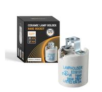 LEDSone 5Pcs E27 Ceramic Lamp Holder Porcelain Bulb Holder Heat Resistant Light Socket E27 Bulb Socket UK, Edison Screw Ceiling Bulb Socket Adapter Hanging Lamp Pendant Holder Chandelier,Wall Fixture