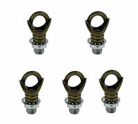 LEDSone 5PCS Mini Ceiling Hook Antique Carving Buckle Design Q-Hanger M10 Screw and Nut Ring 10mm Cord Grip Mount Ceiling Rose Hooks for Garden Kitchen Bedroom Outside (Hook Ring, Green Brass)
