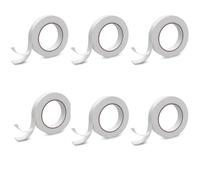 LEDSone 6 Pack Sellotape Rolls Double Sided Tape, 18MM Width x 2M Long Adhesive Sticky Tapes for DIY Craft Gift Photos Documents Wallpaper Card Making