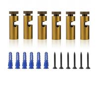 LEDSone 6 Pcs Ceiling Cable Mount Hooks for Swag Chandelier and Spider Lighting Minimalist Cord Keeper Easy Fit Metal Hook with Screw for Pendant Light Cable