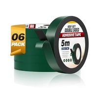 LEDSONE 6 Rolls Black Foam Double Sided Tape 2.4cm Wide 5m Long High Tack IXPE Foam Heavy Duty Mounting Tape Waterproof Weatherproof Automotive Insulation Self Adhesive Outdoor Indoor Construction DIY