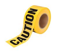LEDSone 7.5cm By 50m Caution Printed Non Adhesive Clear Tape Highly Visible Safety Barrier Tape For Hazard Areas Construction Sites Restricted Zones Industrial Safety Marking Durable Weather Resistant