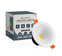 LEDSone 7W LED Recessed Ceiling Downlight, 900LM Cool White 6500K, Cut-Out Φ75-95mm, AC85-265V, Ultra Slim Round Aluminium Spotlight for Kitchen, Bathroom, Living Room - 1 Pack