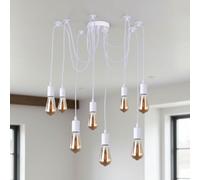 LEDSone 8 Head Spider Pendant Light E27 Industrial Vintage Ceiling Hanging Lamp Adjustable Multi Arm DIY Chandelier Cable Kit for Kitchen Island Loft Bar Lighting