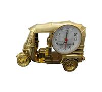 LEDSone 8"x 5" (20cm x12.5cm) Alarm Clock,Vintage Three Wheeler Shaped Alarm Clock Creative Battery Powered Desktop Clock for Home Bedroom Office Decor Unique Retro Design for Tabletop (French Gold)