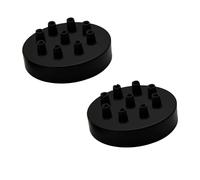 LEDSone Multi Out Black Ceiling Rose Perfect for Fabric Flex Cable, 120mm Metal Ceiling Light Fitting Plate with Accessories for Ceiling and Wall Lamp. (9 Outlet))