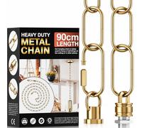 LEDSONE 90cm Heavy Duty Metal Hanging Chain Gold Adjustable Ceiling