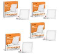 LEDSone 9W 900 Lumen Super Quality Suspended recessed Square Bright LED Office Ceiling Panel Down Light Flat Tile 600 x 600 mm Cool White Company lamp Shop, Offices (Pack 4)