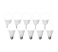 LEDSone A19 LED Light Bulbs LED Bulbs, Cool White 6500K, 80LM/W Lumens, E27 Screw Base Frosted Non-Dimmable, 18W Bright LED Bulbs, 10 Pack