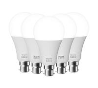 LEDSone B22 Bayonet LED Light Bulb, GLS B22 LED Bulbs Cool White 6000K, Energy Saver Bulb, 80lm/W Lumen, Non-Dimmable (5 Pack, 15W)
