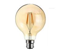 LEDSone B22 Screw LED Edison Light Bulb Dimmable Retro 220V 4W 450 Lumen Warm White 2700K CRI>90 G80 LED Filament Bulb 90% Energy Saving Vintage Style for Home and Decorative Lighting.