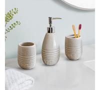 LEDSone Bathroom Accessories Set,3 Pcs Bathroom Accessory Gift Set, Soap Dispenser, Toothbrush Holder,Tumbler Modern Bathroom Decor
