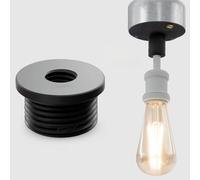 LEDSone Black 20mm M20 Male to M10 Female BSPT Thread Reducer Bushing Conduit Pipe Fitting Adapter Connector for Ceiling Light Lamp Holder Electrical and Industrial Applications
