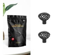 LEDSone Black Bird Cage Cabinet Knob 35mm Metal Drawer Pull 2 Pack