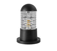 LEDSone Black European Minimalist Outdoor Bollard Column Lamp Exterior Aluminum Round Pillar Light Garden Ornaments Pathway Lighting Garden Lights Path Light Decoration for Patio (with Bulb)