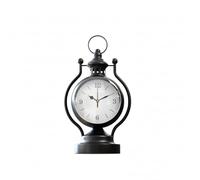 LEDSone Black Metal Lantern-Style Table Clock - Retro Globe-Shaped Desk & Mantel Clock with Silent Analog Movement for Home & Office Décor Desk Clock