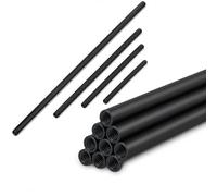 LEDSone Black Metal Pipe, Industrial Steel Fits Standard 20mm Female Threaded 500mm Black Round Pipes and Fittings Steampunk Conduit Pipe Lighting DIY Furniture
