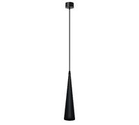LEDSone Black Pendant Ceiling Light with GU10 5W Cool White Dimmable Bulb Included, Modern Cone Hanging Lamp, Adjustable Drop Metal Light Fitting for Kitchen Island, Dining Room & Hallway
