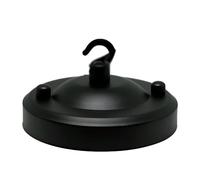 LEDSone Black Vintage Single Out Ceiling Rose Hook Plate for Light Fitting Chandelier, 108mm Metal Antique Side Fitting Ceiling Plate with Accessories for Ceiling and Wall Lamp