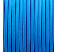 LEDSONE Blue 2 Core Vintage Round 18 Gauge Cable Fabric Cloth Covered Electrical Wire, 2 Conductors Lamp cable Modern Braided Light Cables for Pendant Lamp Industrial DIY Project (1 METER)