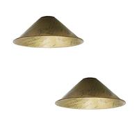 LEDSone Brushed Brass Metal Ceiling Lamp Shade -Vintage Hanging Easy Fit Light Pendant - 22cm Modern Ceiling Lighting Cone Shade for Bedroom,Kitchen - Industrial Light Shade Ceiling Pendant