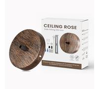 LEDSone Brushed Copper Ceiling Rose 100mm Single Outlet Side Entry Pendant Light Ceiling Plate Modern Decorative Metal Ceiling Mount with Concealed Wiring Easy Install for Hanging Pendant Lamps
