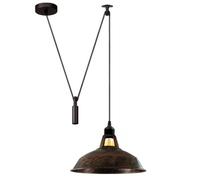 Ledsone Brushed Copper Long Pendant Lamp Modern Pendant Light For Kitchen Island Metal Shade With 2M Wire Cord For Indoor