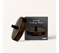 LEDSone Ceiling Rose Pendant Cable Grip Clamp Plate for Light Fitting Hanging Lamp,120mm Multi Colour Full Set UK Stock (Brushed Copper)